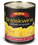 BRZOSKWINIE połówki w syropie 820g MK