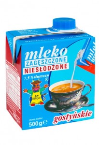 Mleko zagęszczone niesłodzone 7,5%  500g Gostyń