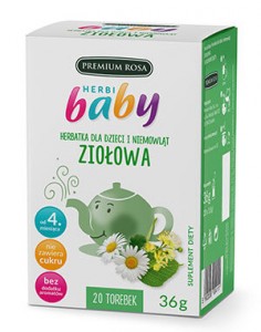 Herbatka dla dzieci i niemowląt ziołowa 20 sasz. Premium Rosa