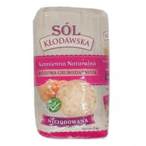 Sól kłodawska różowa gruba 1kg Kłodawa