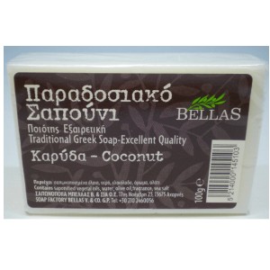 Mydło oliwkowe z kokosem naturalne 100g Bellas