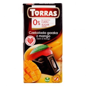 Czekolada gorzka z mango bez dodatku cukru 75g Torras