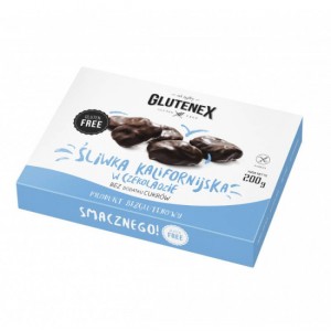 Śliwki w czekoladzie bezglutenowe bez dodatku cukru 200g Glutenex WYPRZEDAŻ