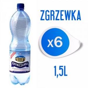 KRYNICZANKA GAZOWANA 1,5l (zgrzewka - 6 butelek)