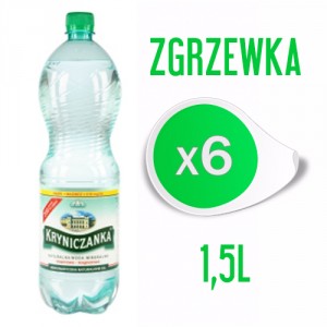 KRYNICZANKA LEKKO GAZOWANA 1,5l (zgrzewka - 6 butelek)