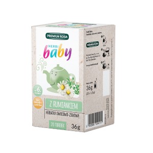 Herbatka owocowo-ziołowa Herbi Baby z rumiankiem 36g (20x1,8g) Premium Rosa WYPRZ