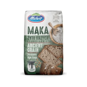 Mąka z żyta krzyca pełnoziarnista (żytnia) 1kg Melvit