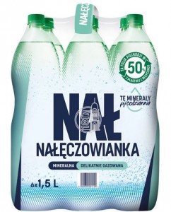 Woda mineralna Nałęczowianka lekko gazowana 1,5l  (zgrzewka - 6 butelek)