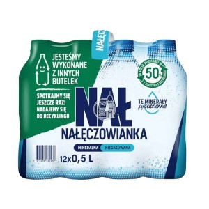 Woda mineralna Nałęczowianka niegazowana 0,5l  (zgrzewka - 12 butelek)