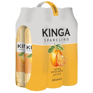 Napój gazowany Kinga Sparclino Water Drink pomarańcza 1l (zgrzewka - 6 butelek)