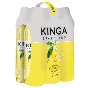 Napój gazowany Kinga Sparclino Water Drink cytryna 1l (zgrzewka - 6 butelek)