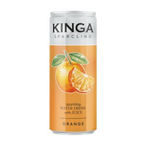 Napój gazowany Kinga Sparclino Water Drink pomarańcza puszka 250ml  