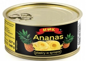 ANANAS plastry w syropie 227G MK
