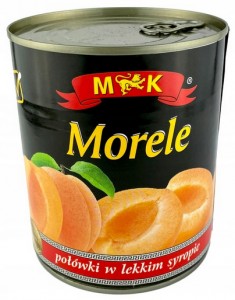 MORELE połówki w syropie 820g MK