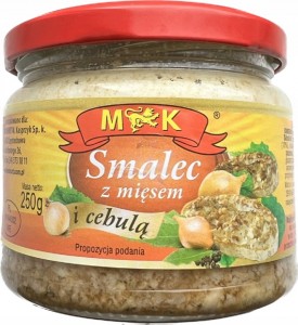 Smalec z mięsemi cebulą 250g  MK