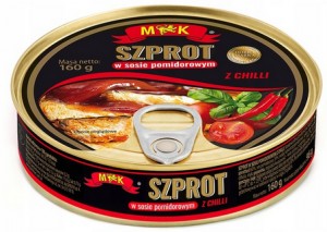 Szprot w sosie pomidorowym z chili 160g MK