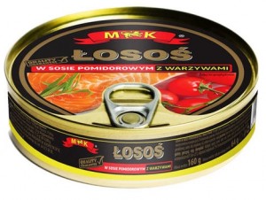 Łosoś w sosie pomidorowym z warzywami 160g MK