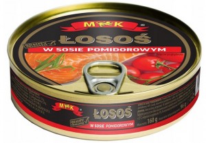 Łosoś w sosie pomidorowym 160g MK
