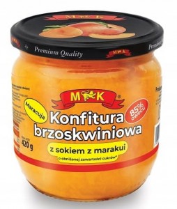 Konfitura Brzoskwiniowa z sokiem marakui 420g MK