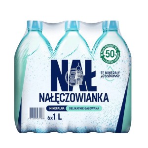 Woda mineralna Nałęczowianka lekko gazowana 1l  kaucja