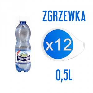 KRYNICZANKA GAZOWANA 0,5l (zgrzewka - 12 butelek)