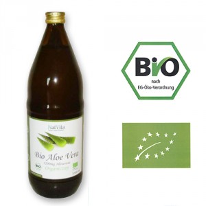 BIO aloe vera 100% bezpośrednio wyciskany sok organiczny 1l NATVITA