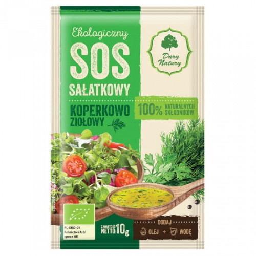 Sos sałatkowy koperkowo-ziołowy bio 3x10g Dary Natury