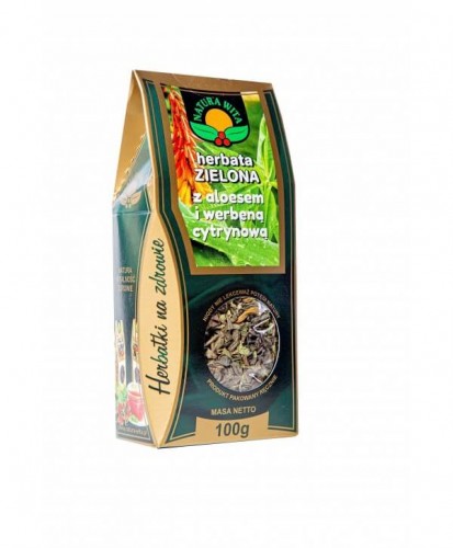 Herbata zielona z aloesem i werbeną cytrynową 100g Natura Wita