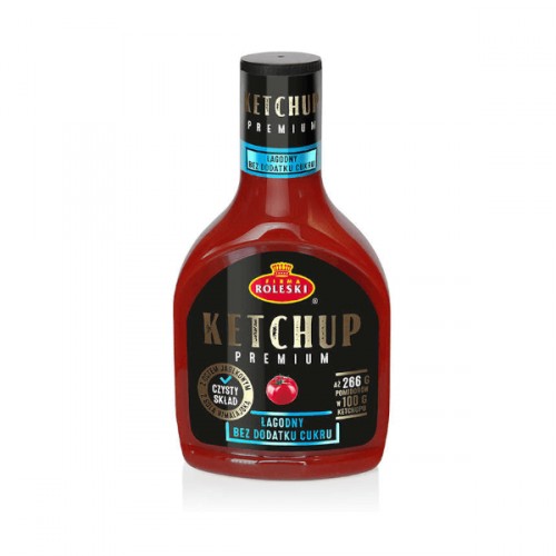 Ketchup pikantny premium bez dodatku cukru 425g Roleski
