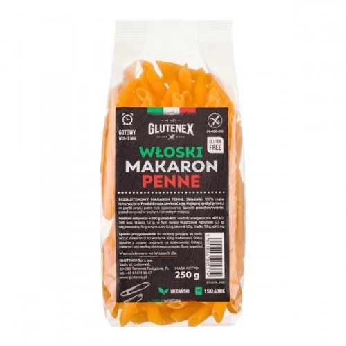 Włoski makaron penne bezglutenowy 250g Glutenex