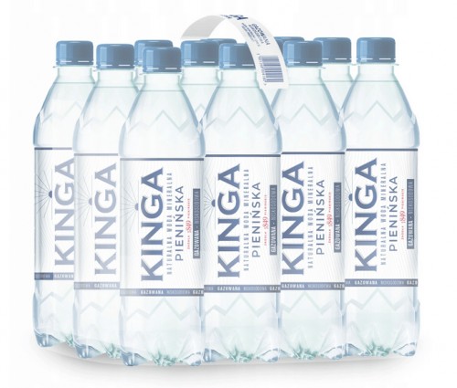 Woda mineralna Kinga Pienińska gazowana 0,5l (zgrzewka - 12 butelek)
