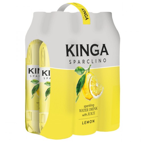 Napój gazowany Kinga Sparclino Water Drink cytryna 1l (zgrzewka - 6 butelek)