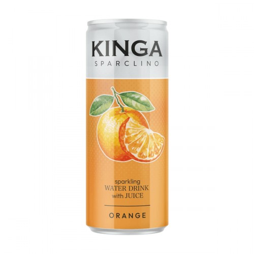 Napój gazowany Kinga Sparclino Water Drink pomarańcza puszka 250ml (zgrzewka - 12 sztuk)