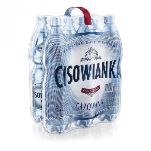 Woda Cisowianka gazowana 1,5l (zgrzewka - 6 butelek)