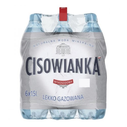 Woda Cisowianka lekko gazowana 1,5l (zgrzewka - 6 butelek)