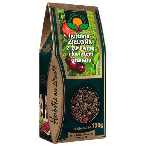 Herbata zielona z żurawiną i kwiatem granatu 100g